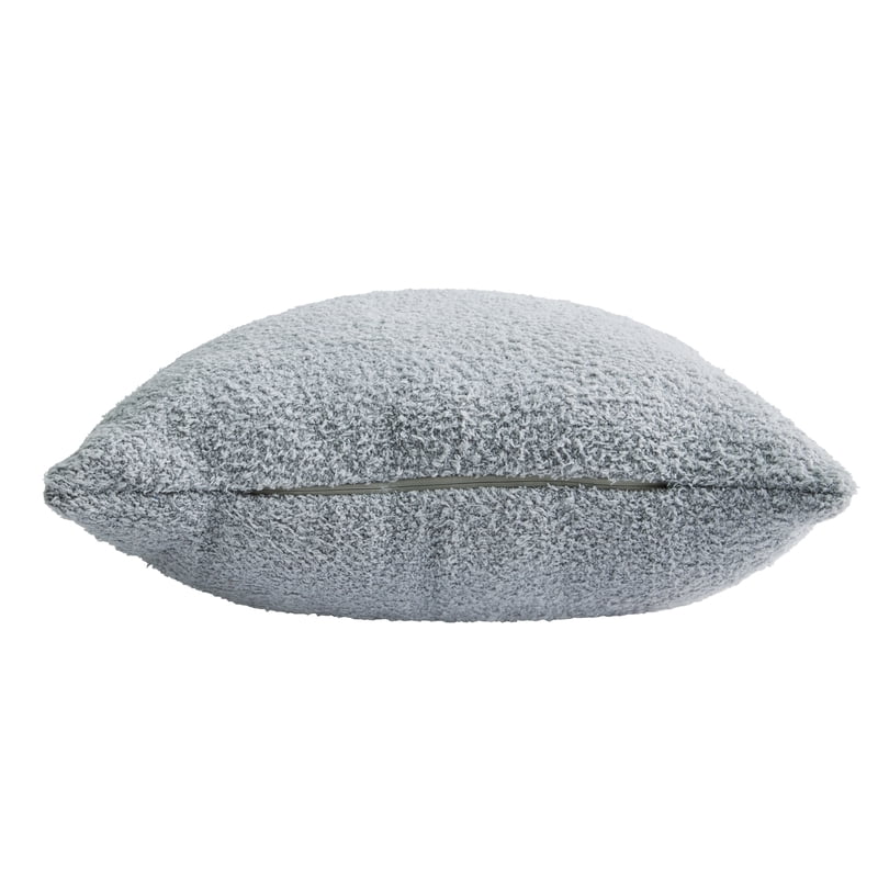 Cozy Knit Decorative Pillow 20x20 in Soft Silver - Modern Home Accent