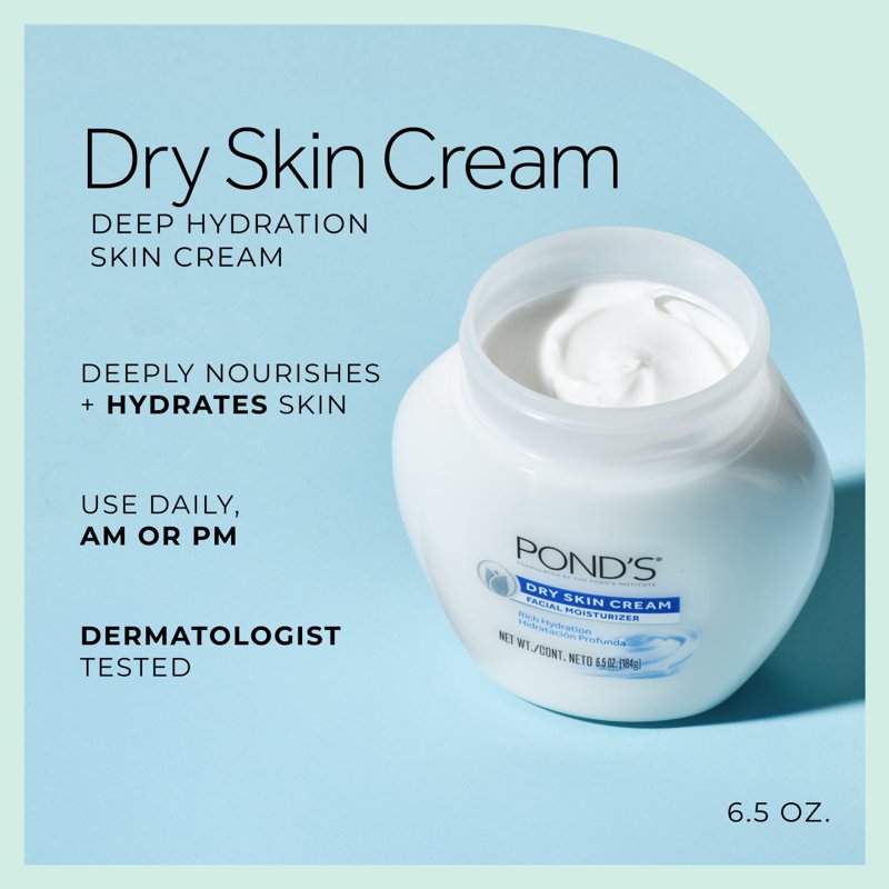 Dry Skin Cream - Moisturizing Face Cream for Deep Hydration - 6.5 oz