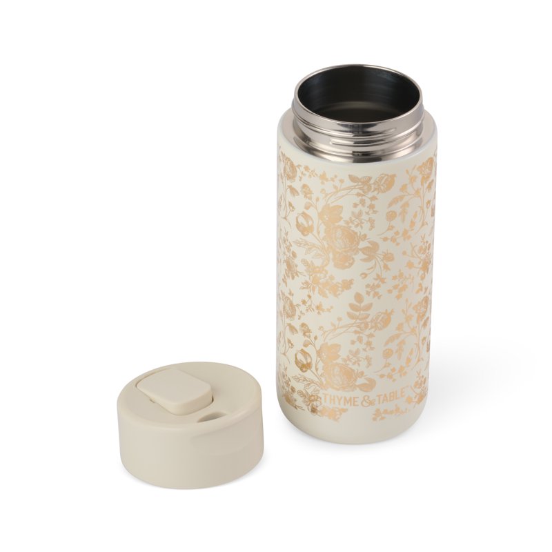 22 oz Insulated Stainless Steel Coffee Tumbler - Cream Floral