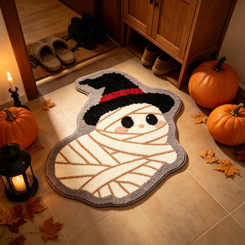 Halloween Doormat Mummy with Witch Hat - Ghost Wrap Variation 16