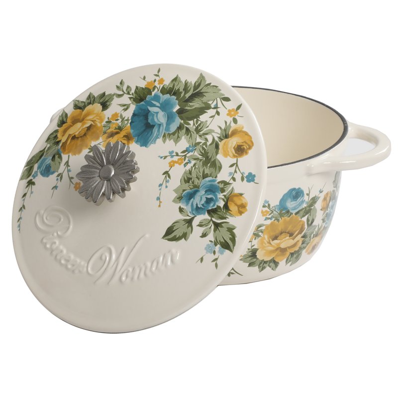 3-Quart Enamel Cast Iron Dutch Oven - Rose Shadow