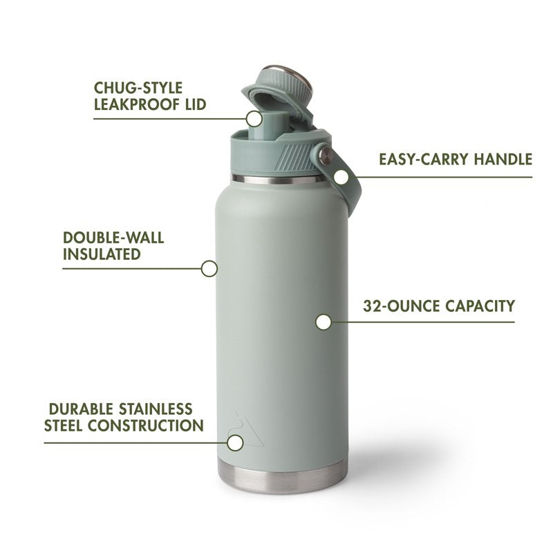 32 oz Stainless Steel Insulated Chug Water Bottle - Sage Green