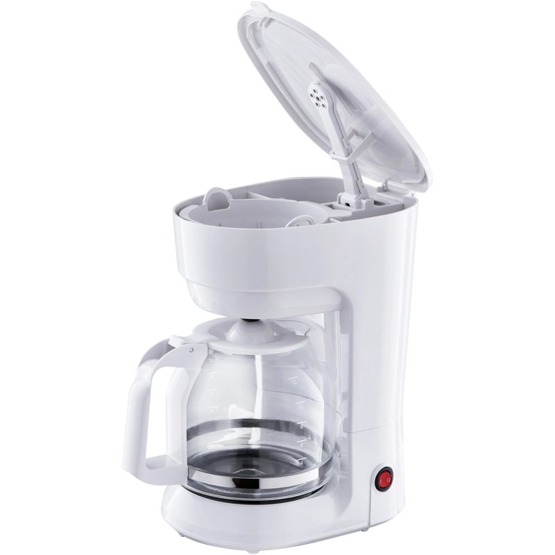 12-Cup Drip Coffee Maker - 1.8L, White - 2 Pack