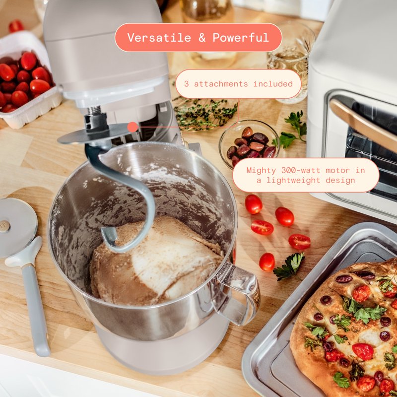 5.3 Qt Stand Mixer - Lightweight & Powerful Tilt-Head - Wildflower Porcini Taupe
