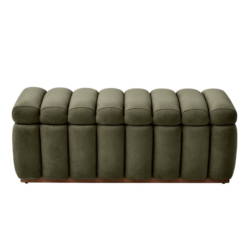 Channel Tufted Storage Bench - Elegant Upholstered Design