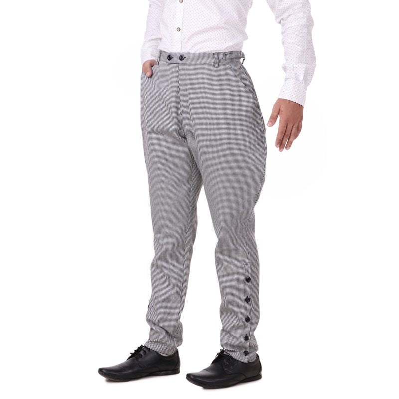 Men's Steampunk Victorian Jodhpur Costume Pants - White, S