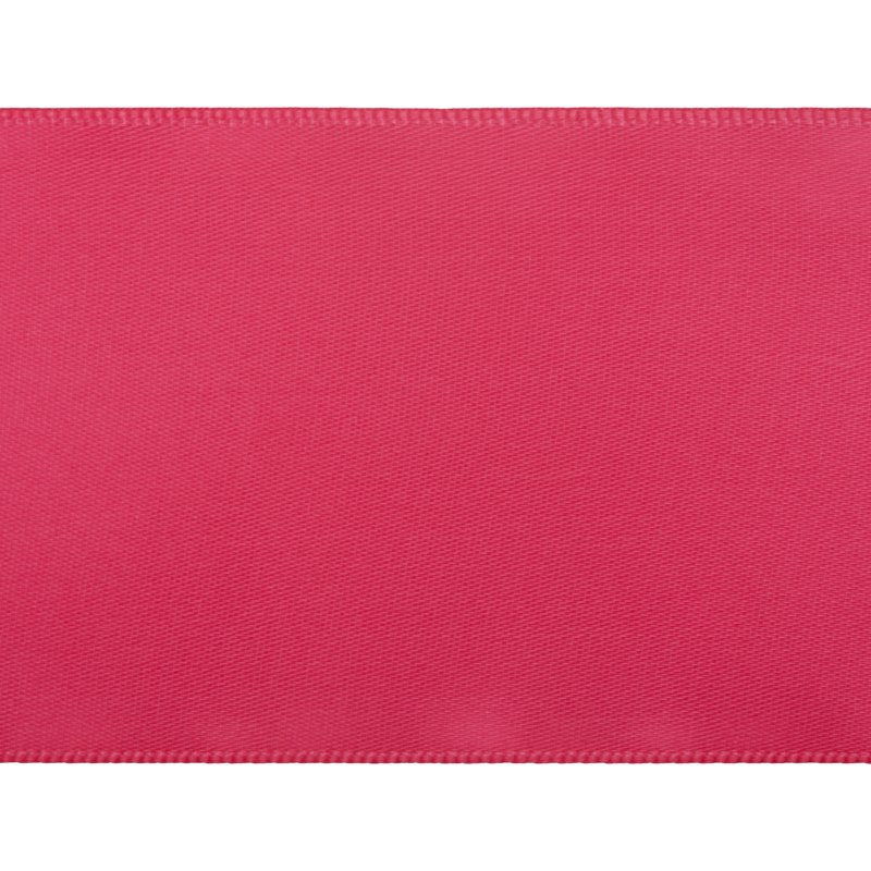 Pink Satin Ribbon 2 1/4 Inch - Shocking Pink Single Face Craft Ribbon, 9 Feet