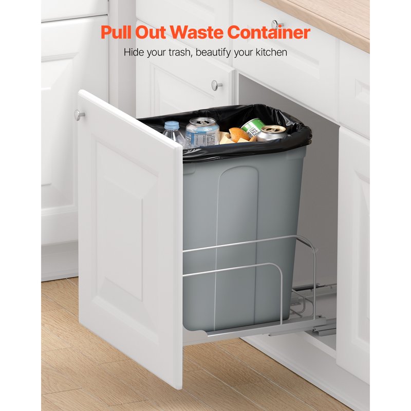 35 QT Pull-Out Trash Can for Kitchen Cabinets - Soft-Close