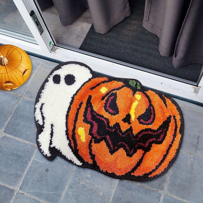 Halloween Skeleton Ghost Area Rug A#154 - Non-Slip Washable Floor Mat for Halloween Decor