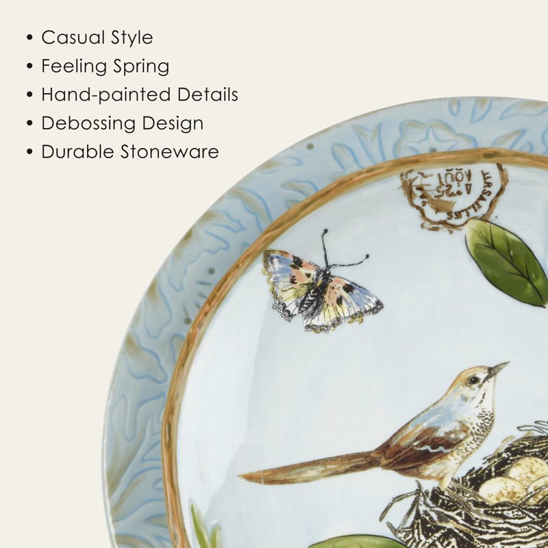 Toulouse 12-Piece Blue Dinnerware Set - Service for 4