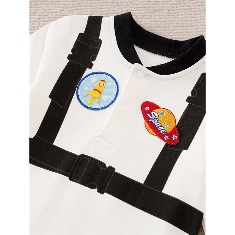 Baby Astronaut Costume 100% Cotton Jumpsuit for Newborn Boy - 6-9 Months Variation