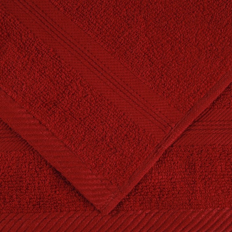 Crimson 9-Piece Cotton Towel Set - Quick Dry, Soft, Zero Twist Bath Towels