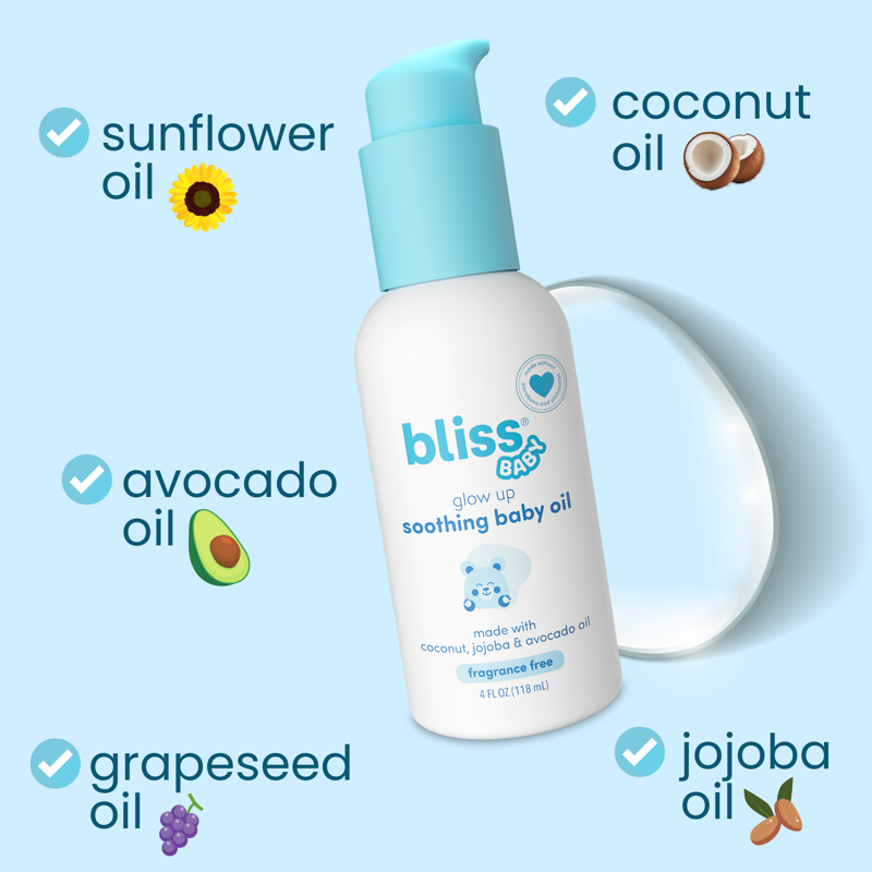 Soothing Baby Oil - All-Natural Vegan Massage Oil, 4 fl. oz.