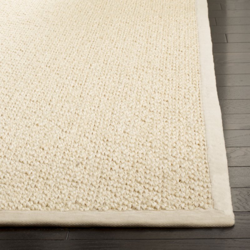 6' x 6' Square Natural Fiber Area Rug - Creme - Safavieh Charlene Border