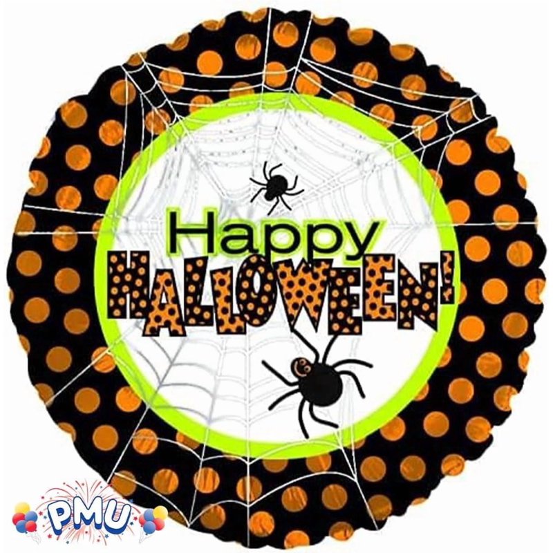 PMU Halloween Balloon Bouquet - 5 Assorted 18in Mylar Balloons with Vampire Bats Variation