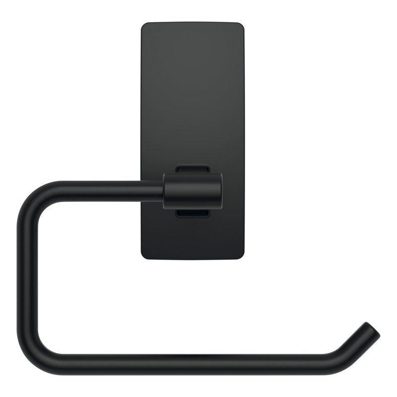 Command Bath Matte Black Toilet Paper Holder - Damage-Free Wall Mount, 1 Roll, 2 Strips, Variation of Black