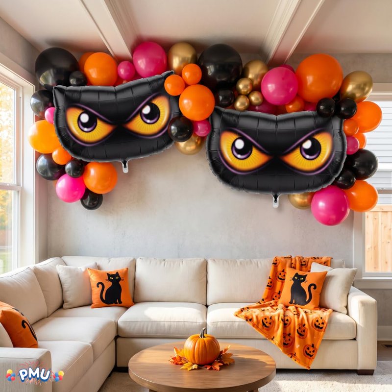 Halloween Spooky Eyes Mylar Balloon - 40 Inch Party Decoration, Package of 1
