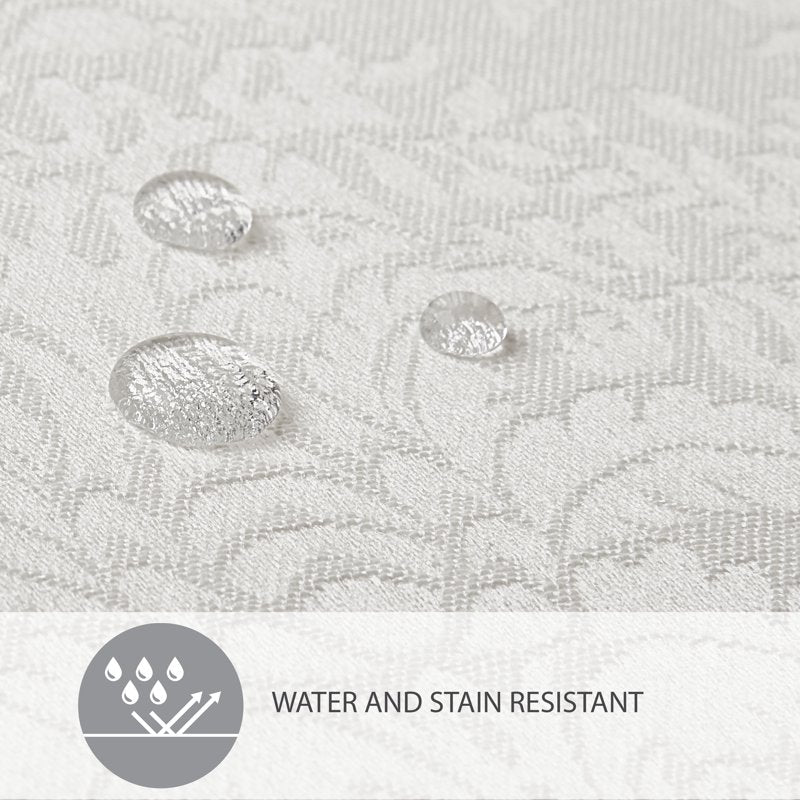 Lexington Damask Tablecloth - Stain Resistant, 70" x 144", White