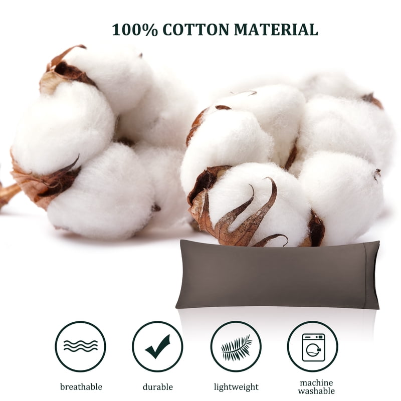 Cotton Body Pillow Cover with Zipper Closure - Beaver