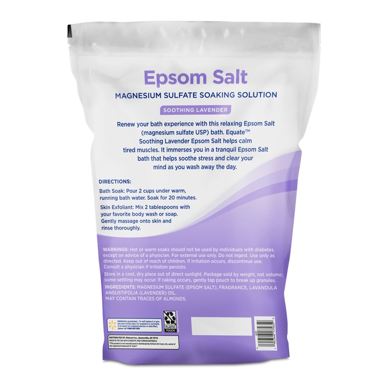 Epsom Salt Soaking Solution with Lavender - 7 lbs