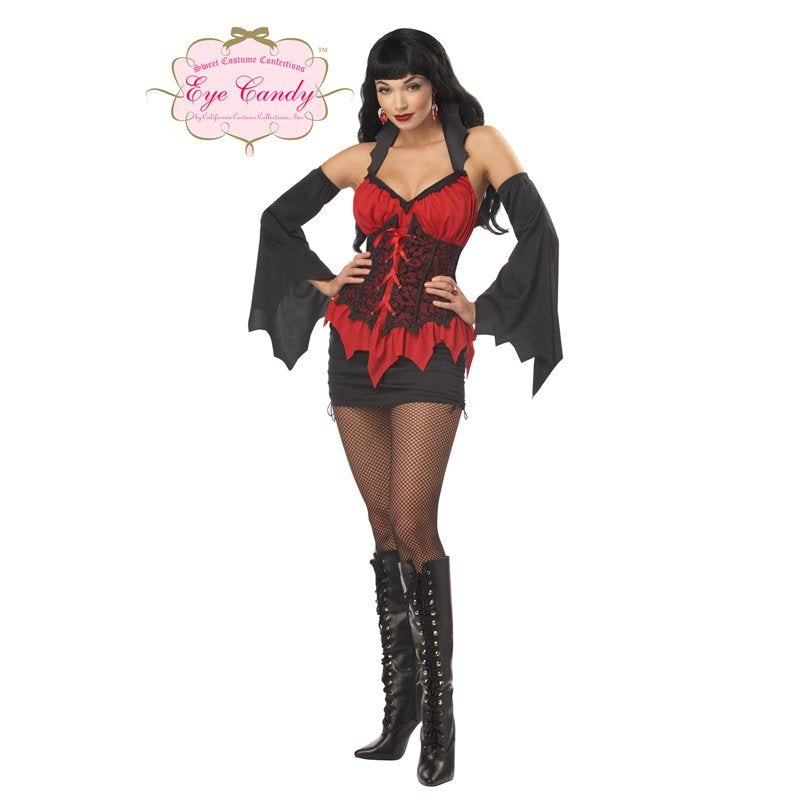 Sexy Vampire Costume for Women Halloween Dress with Corset and Collar