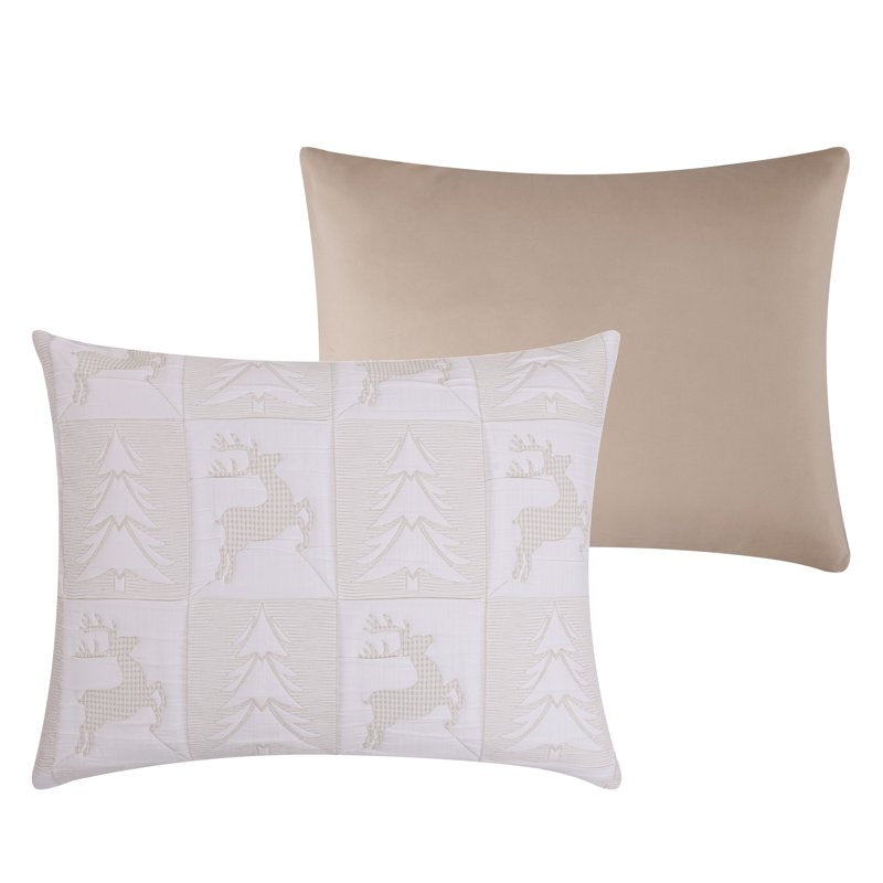 King Reindeer Games Reversible Coverlet Set - Holiday Bedding