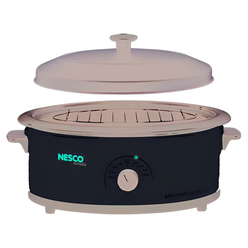 6 Qt. Ivory Roaster Oven with Porcelain Cookwell - Off-White
