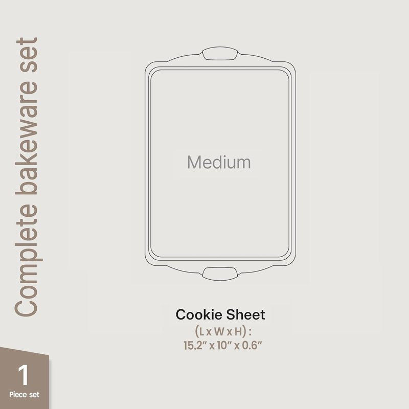 Nonstick Baking Sheet - 15.15 x 10.03 Inch - Black