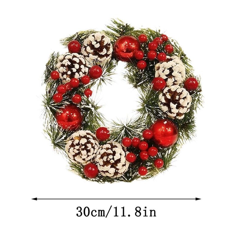Artificial Christmas Wreath Front Door Holiday Farmhouse Decor - 004 Christmas