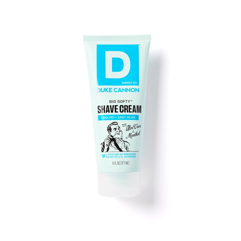 Big Softy Shaving Cream for Men - Moisturizing Aloe Vera Formula, 6 fl oz