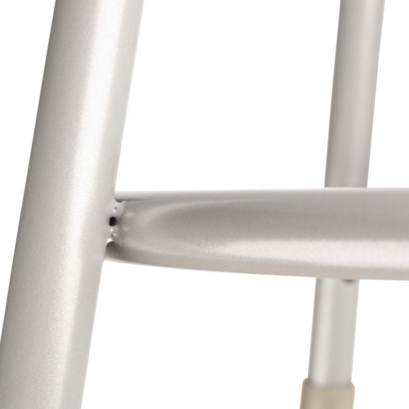 Heavy Duty 24" Metal and Wood Stool - Gray & Brown