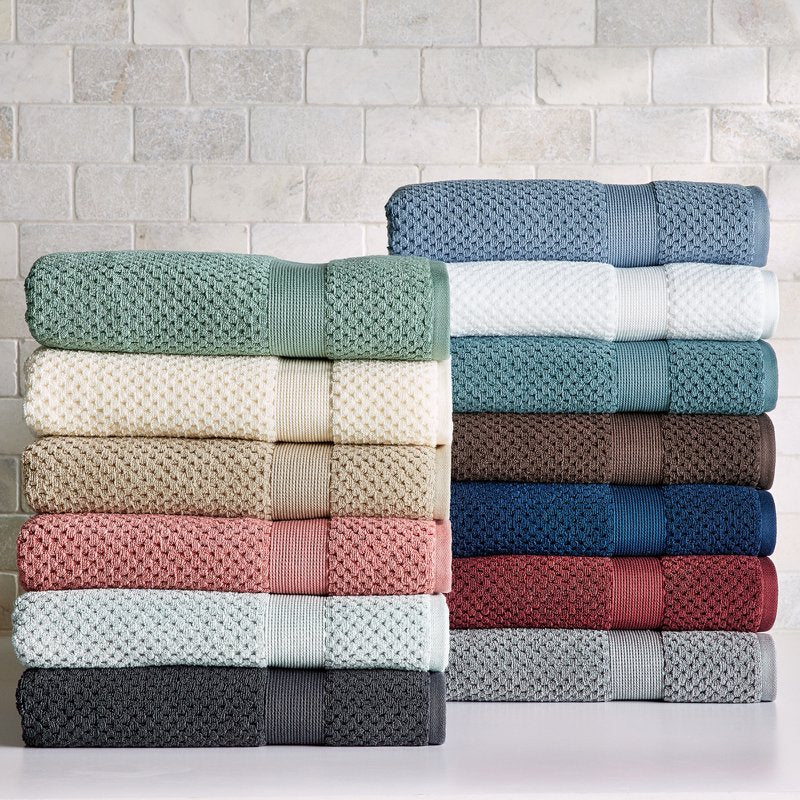 Soft Cotton Popcorn Texture Washcloth Bundle - Blue, 6 Pack with Variation Blue Silver White Admiral