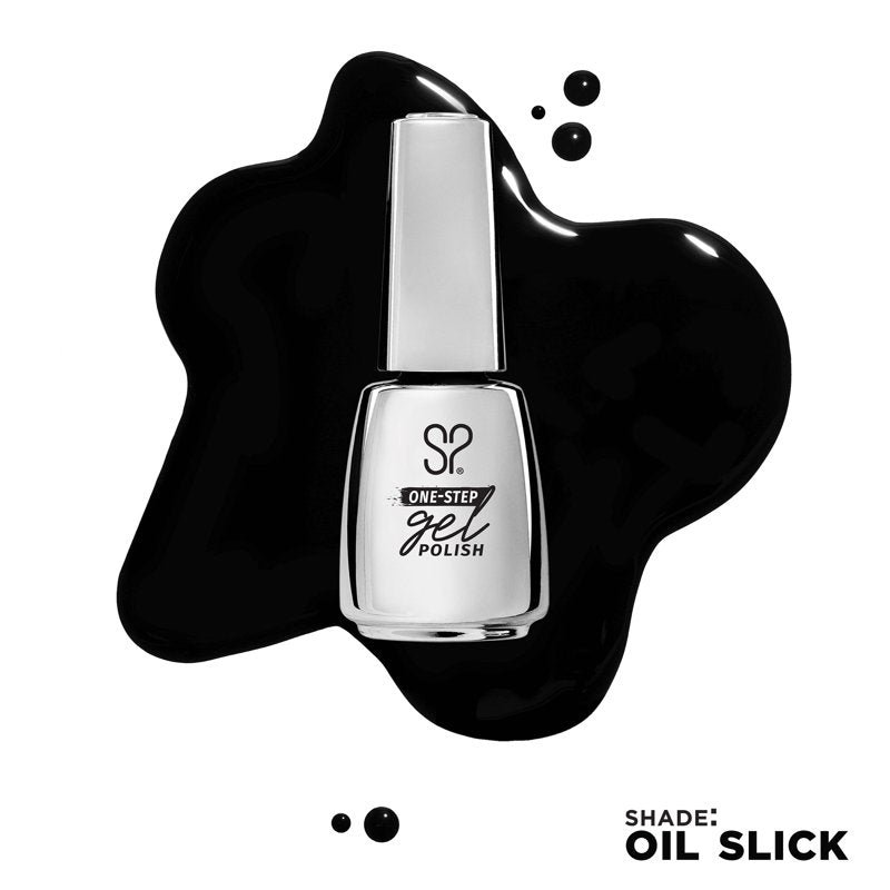 One-Step Gel Nail Polish - Oil Slick Black, 0.5 fl oz