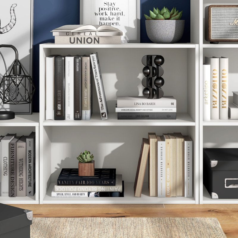 Stackable 2-Tier Wood Bookcase - Multiple Colors Available
