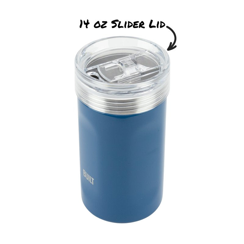 5-in-1 Insulated Stainless Steel Can Cooler Set - Blue