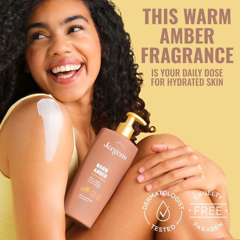 Shea Fusion Warm Amber Scented Body Lotion for Dry Skin