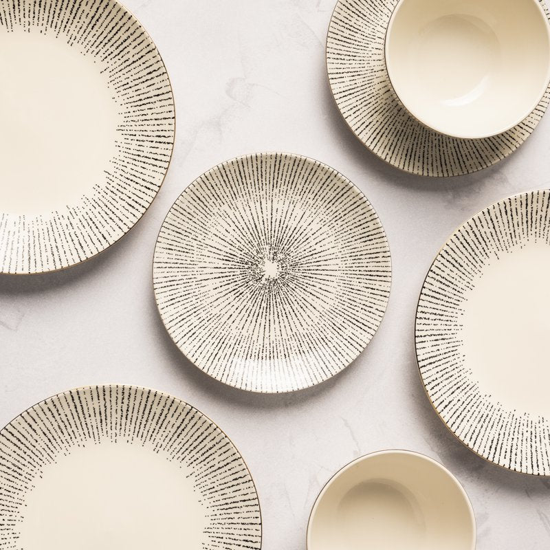 Riley Salad Plate Set - Durable Ceramic, Stylish Design - Single