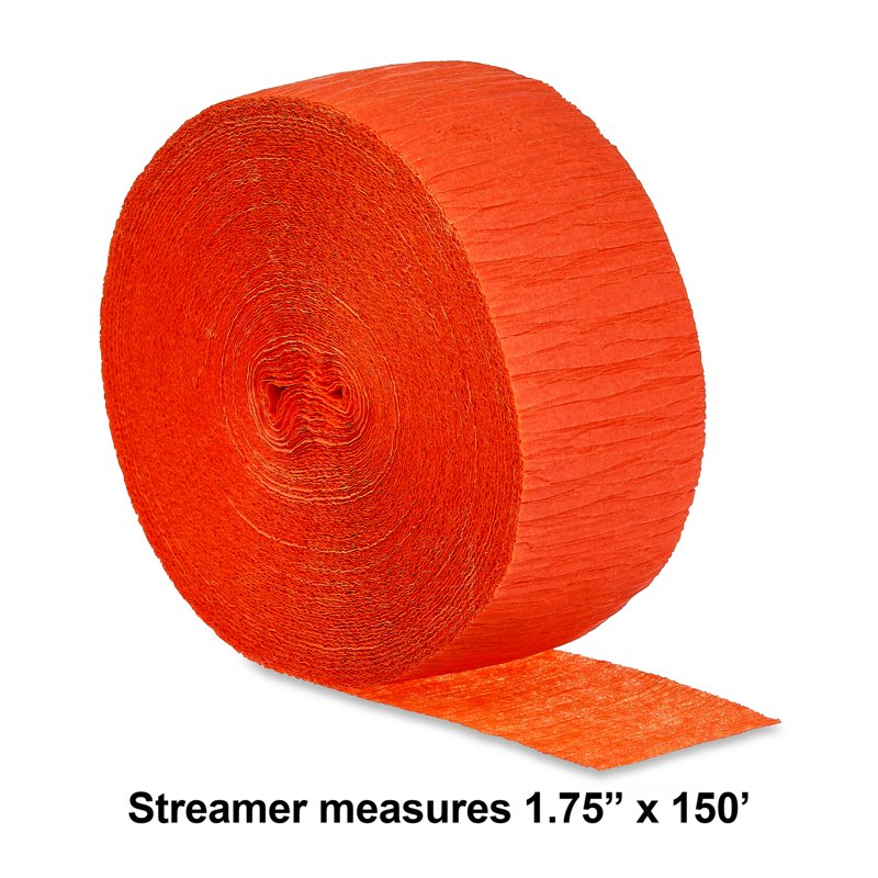 Orange Party Streamer 150 Feet for Events & Decorations