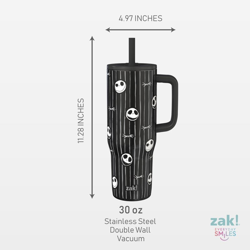 30oz Nightmare Before Christmas Stainless Steel Tumbler with Straw