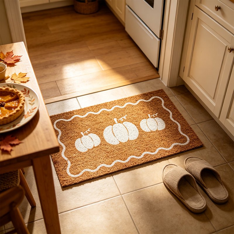 Welcome Coir Door Mat Indoor Outdoor Entrance I Small 16x24 Inch - Variation I