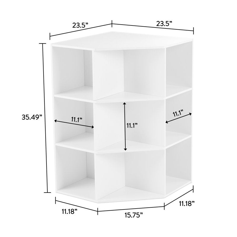 Corner Cube Storage Organizer Bookcase - 9 Shelves