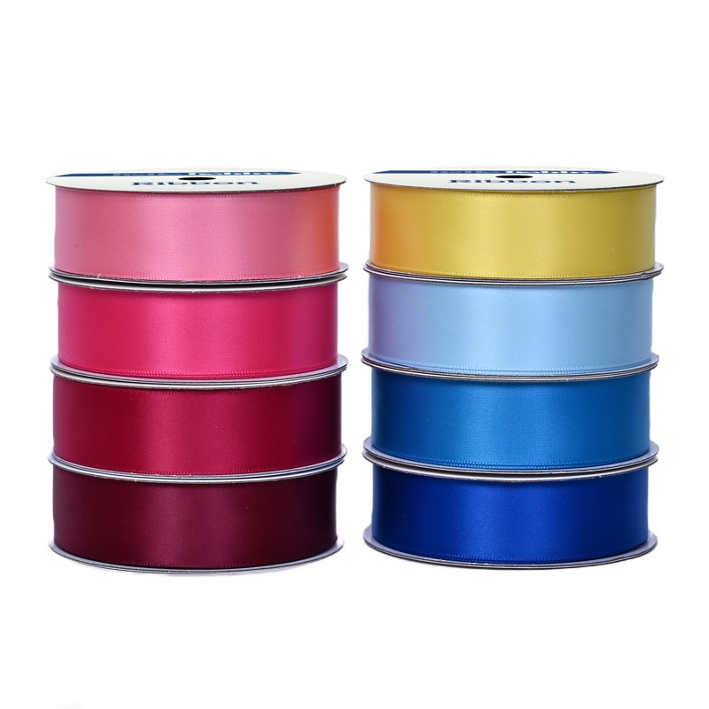 Pink Satin Ribbon 7 Yards for Gift Wrapping & Crafts - 7/8 Inch Wide