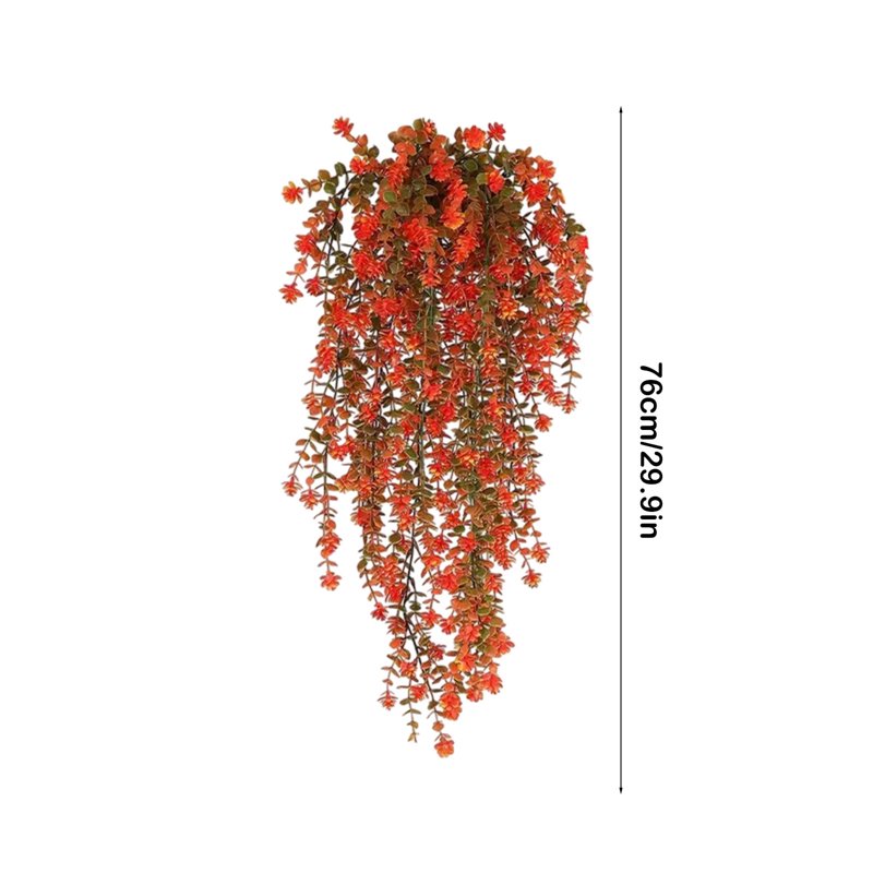 Artificial Fall Leaf Garland - Halloween Hanging Vine for Fireplace, Door & Wall Decor 30 Inch - Variation E1