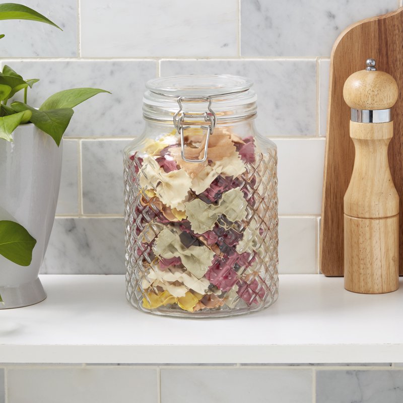Airtight Glass Storage Canister - 2 Liter Clamp Jar