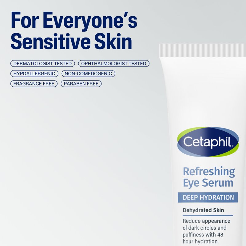 Hydrating Eye Serum for Sensitive Skin with Hyaluronic Acid, 0.5 fl oz