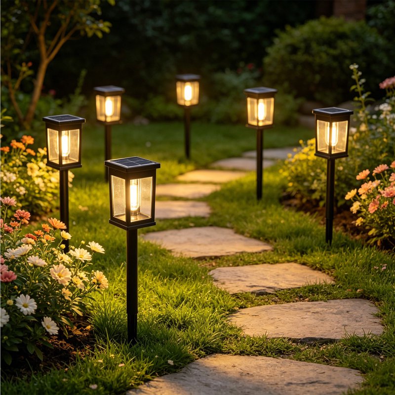 Outdoor Solar Garden Stake Light L - Waterproof Ambient Pathway Lighting