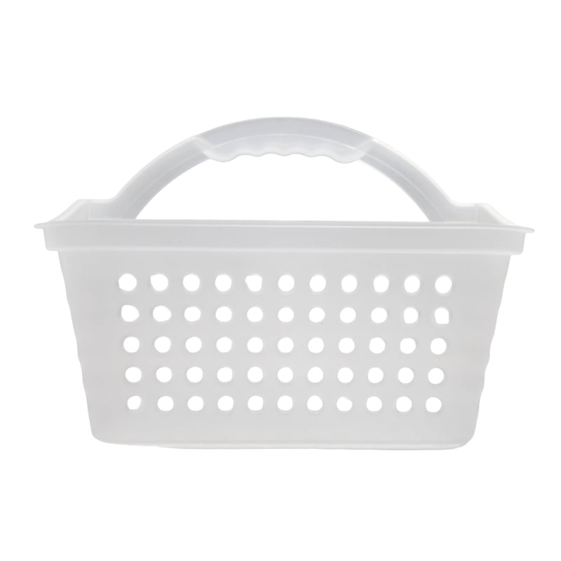(2 Pack) Portable Shower Caddy - Frost Plastic Bathroom Organizer with Handle
