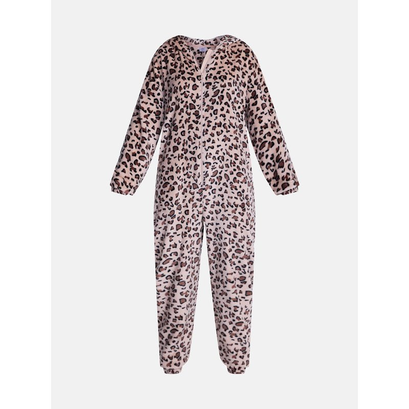 Leopard Print Women's Union Suit - Adobe Tan 2X from Way To Celebrate