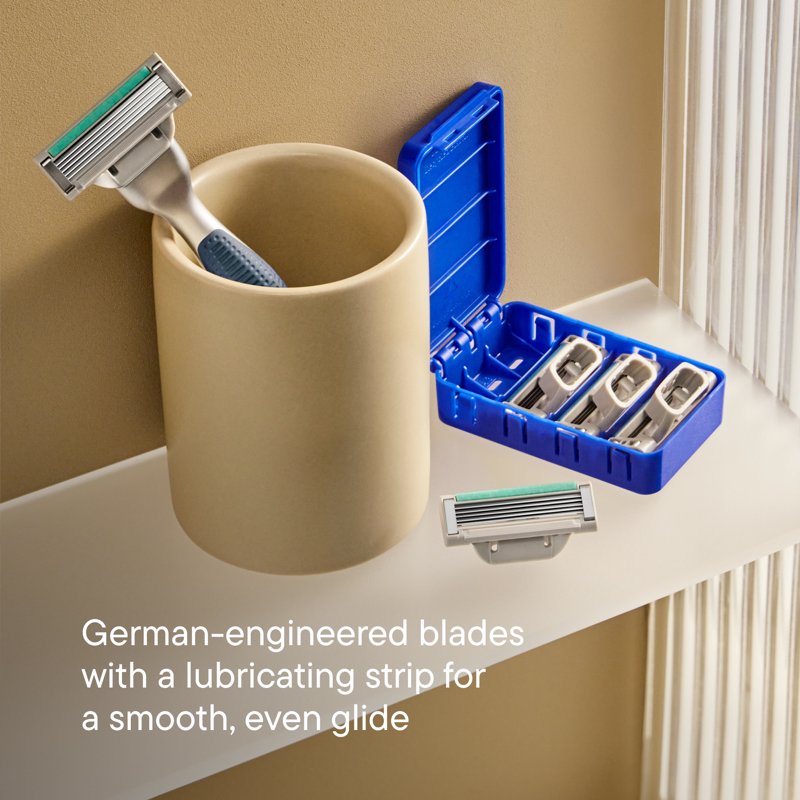Men's Razor Blade Refill Cartridges - 12 Count Stainless Steel
