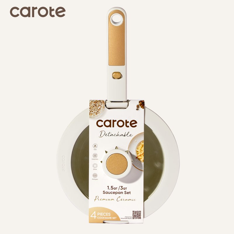 Ceramic Nonstick Cookware Set - 4-Piece Induction Safe